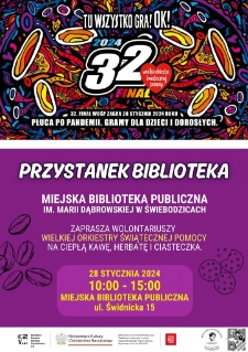 Przystanek Biblioteka WOŚP - plakat [Dokument życia społecznego]