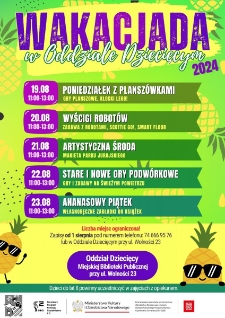 Wakacjada w Oddziale Dziecięcym - plakat [Dokument życia społecznego]