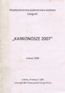 Karkonosze 2007 - folder [Dokument życia społecznego]