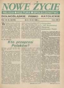 Nowe Życie: dolnośląskie pismo katolickie: religia, kultura, społeczeństwo, 1990, nr 22 (190)
