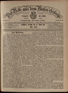 Der Bote aus dem Riesen-Gebirge : Zeitung f&uuml;r alle St&auml;nde, R. 103, 1915, nr 111