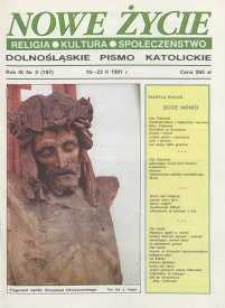 Nowe Życie: dolnośląskie pismo katolickie: religia, kultura, społeczeństwo, 1991, nr 3 (197)