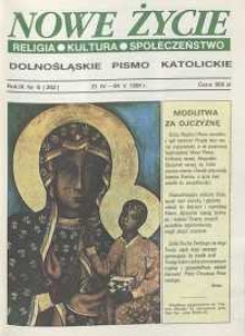 Nowe Życie: dolnośląskie pismo katolickie: religia, kultura, społeczeństwo, 1991, nr 8 (202)