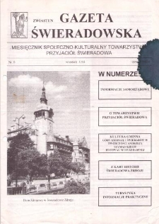 Zwiastun- Gazeta Świeradowska : miesięcznik społeczno- kulturalny Towarzystwa Przyjaci&oacute;ł Świeradowa, 1993, nr 0