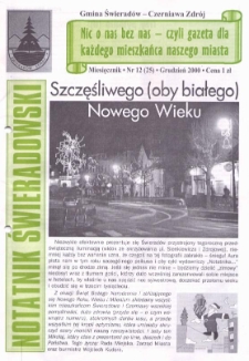 Notatnik Świeradowski, 2000, nr 12 (25)