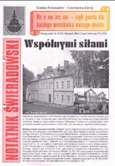 Notatnik Świeradowski, 2001, nr 8 (33)