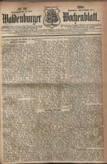 Waldenburger Wochenblatt, Jg. 30, 1884, nr 56