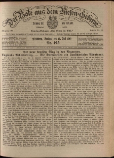 Der Bote aus dem Riesen-Gebirge : Zeitung f&uuml;r alle St&auml;nde, R. 103, 1915, nr 193