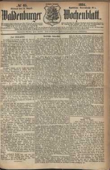 Waldenburger Wochenblatt, Jg. 30, 1884, nr 65