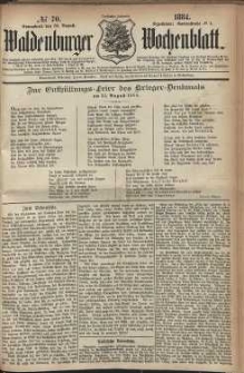 Waldenburger Wochenblatt, Jg. 30, 1884, nr 70