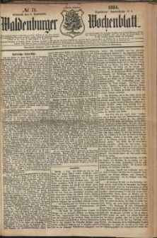 Waldenburger Wochenblatt, Jg. 30, 1884, nr 71