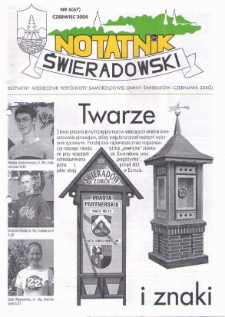 Notatnik Świeradowski : bezpłatny miesięcznik wsp&oacute;lnoty samorządowej Gminy Świerad&oacute;w-Czerniawa Zdr&oacute;j, 2004, nr 6 (67)