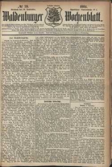 Waldenburger Wochenblatt, Jg. 30, 1884, nr 73