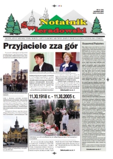 Notatnik Świeradowski : bezpłatny miesięcznik wsp&oacute;lnoty samorządowej Gminy Świerad&oacute;w-Czerniawa Zdr&oacute;j, 2005, nr 11 (84)