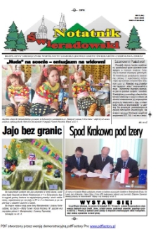 Notatnik Świeradowski : bezpłatny miesięcznik wsp&oacute;lnoty samorządowej Gminy Świerad&oacute;w-Czerniawa Zdr&oacute;j, 2006, nr 4 (89)!