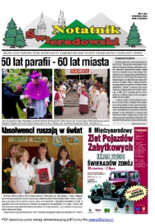 Notatnik Świeradowski : bezpłatny miesięcznik wsp&oacute;lnoty samorządowej Gminy Świerad&oacute;w-Czerniawa Zdr&oacute;j, 2006, nr 6 (91)