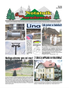 Notatnik Świeradowski : bezpłatny miesięcznik wsp&oacute;lnoty samorządowej Gminy Świerad&oacute;w-Czerniawa Zdr&oacute;j, 2008, nr 5 (114)