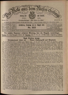 Der Bote aus dem Riesen-Gebirge : Zeitung f&uuml;r alle St&auml;nde, R. 103, 1915, nr 223