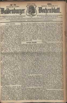 Waldenburger Wochenblatt, Jg. 30, 1884, nr 79