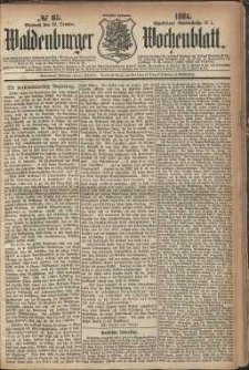 Waldenburger Wochenblatt, Jg. 30, 1884, nr 85