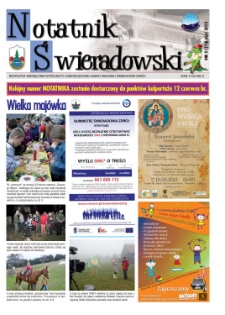 Notatnik Świeradowski : bezpłatny miesięcznik wsp&oacute;lnoty samorządowej Gminy Miejskiej Świerad&oacute;w-Zdr&oacute;j,, 2013, nr 5 (174)
