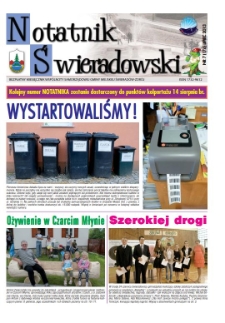 Notatnik Świeradowski : bezpłatny miesięcznik wsp&oacute;lnoty samorządowej Gminy Miejskiej Świerad&oacute;w-Zdr&oacute;j,, 2013, nr 7 (176)