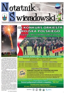Notatnik Świeradowski : bezpłatny miesięcznik wsp&oacute;lnoty samorządowej Gminy Miejskiej Świerad&oacute;w-Zdr&oacute;j, 2013, nr 9 (178)