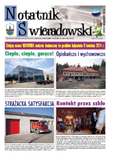 Notatnik Świeradowski : bezpłatny miesięcznik wsp&oacute;lnoty samorządowej Gminy Miejskiej Świerad&oacute;w-Zdr&oacute;j, 2014, nr 32! (184)