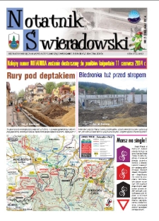 Notatnik Świeradowski : bezpłatny miesięcznik wsp&oacute;lnoty samorządowej Gminy Miejskiej Świerad&oacute;w-Zdr&oacute;j, 2014, nr 5 (186)