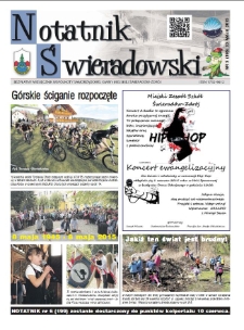 Notatnik Świeradowski : bezpłatny miesięcznik wsp&oacute;lnoty samorządowej Gminy Miejskiej Świerad&oacute;w-Zdr&oacute;j, 2015, nr 5 (198)