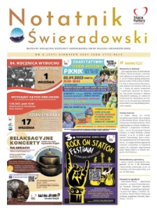 Notatnik Świeradowski : bezpłatny miesięcznik wsp&oacute;lnoty samorządowej Gminy Miejskiej Świerad&oacute;w-Zdr&oacute;j, 2023, nr 8 (297)