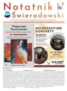 Notatnik Świeradowski : bezpłatny miesięcznik wsp&oacute;lnoty samorządowej Gminy Miejskiej Świerad&oacute;w-Zdr&oacute;j, 2023, nr 9 (298)