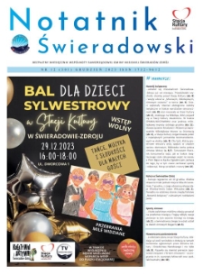 Notatnik Świeradowski : bezpłatny miesięcznik wsp&oacute;lnoty samorządowej Gminy Miejskiej Świerad&oacute;w-Zdr&oacute;j, 2023, nr 12 (301)