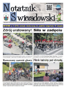 Notatnik Świeradowski : bezpłatny miesięcznik wsp&oacute;lnoty samorządowej Gminy Miejskiej Świerad&oacute;w-Zdr&oacute;j, 2016, nr 7 (212)