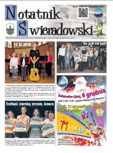 Notatnik Świeradowski : bezpłatny miesięcznik wsp&oacute;lnoty samorządowej Gminy Miejskiej Świerad&oacute;w-Zdr&oacute;j, 2016, nr 11 (216)