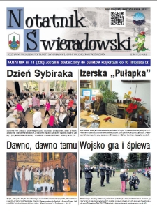 Notatnik Świeradowski : bezpłatny miesięcznik wsp&oacute;lnoty samorządowej Gminy Miejskiej Świerad&oacute;w-Zdr&oacute;j, 2017, nr 10 (227)