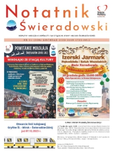 Notatnik Świeradowski : bezpłatny miesięcznik wsp&oacute;lnoty samorządowej Gminy Miejskiej Świerad&oacute;w-Zdr&oacute;j, 2022, nr 11 (288)
