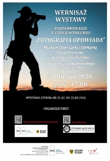 Wernisaż wystawy : podsumowanie V edycji konkursu "Fotografia opowiada" - plakat [Dokument elektroniczny]