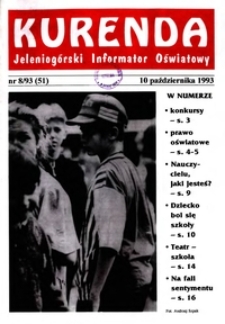 Kurenda : jeleniog&oacute;rski informator oświatowy, 1993, nr 8 (51)