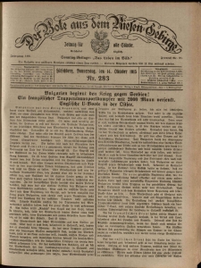 Der Bote aus dem Riesen-Gebirge : Zeitung f&uuml;r alle St&auml;nde, R. 103, 1915, nr 283