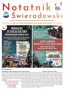 Notatnik Świeradowski : bezpłatny miesięcznik wsp&oacute;lnoty samorządowej Gminy Miejskiej Świerad&oacute;w-Zdr&oacute;j, 2021, nr 11 (276) (listopad)