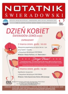 Notatnik Świeradowski : bezpłatny miesięcznik wsp&oacute;lnoty samorządowej Gminy Miejskiej Świerad&oacute;w-Zdr&oacute;j, 2020, nr 2 (255) (luty)