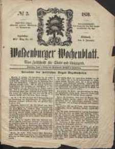 Waldenburger Wochenblatt, Jg. 5, 1859, nr 2