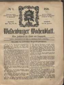 Waldenburger Wochenblatt, Jg. 5, 1859, nr 7