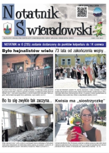 Notatnik Świeradowski : bezpłatny miesięcznik wsp&oacute;lnoty samorządowej Gminy Miejskiej Świerad&oacute;w-Zdr&oacute;j, 2018 nr 5 (234) (maj)