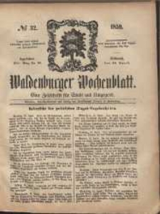 Waldenburger Wochenblatt, Jg. 5, 1859, nr 32