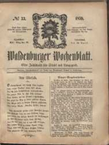 Waldenburger Wochenblatt, Jg. 5, 1859, nr 33