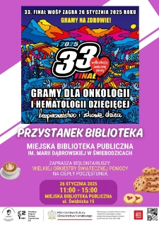 Przystanek Biblioteka WOŚP - plakat [Dokument życia społecznego]