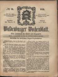 Waldenburger Wochenblatt, Jg. 5, 1859, nr 36