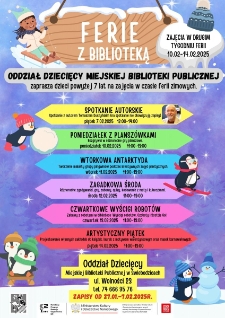 Ferie z biblioteką - plakat [Dokument życia społecznego]